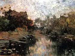 'Het Balkengat', c. 1890s; oil-painting on canvas