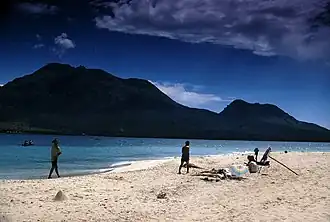 Hibok-hibok Volcano and Mt. Vulcan in the background as seen from White Island