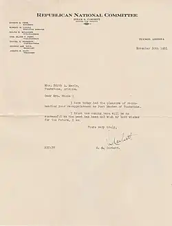 Hiram Corbett Recommendation Letter Nov 30 1931