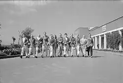 original photograph, c. 1950s, of Butlin's redcoats