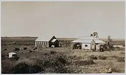The church and rectory in 1929