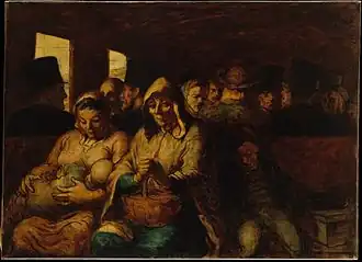 The Third-Class Carriage (c. 1862–64), oil on canvas, 65.4 x 90.2&nbsp;cm., Metropolitan Museum of Art