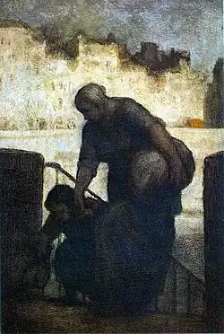 Honoré Daumier, Laundress on the Quai d'Anjou, c. 1860