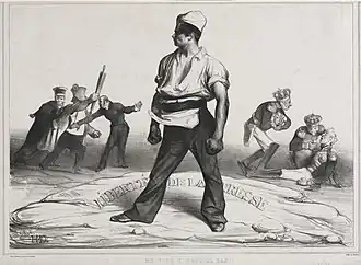 Freedom of the Press (1834), lithograph, 31.4 x 43.4&nbsp;cm., Cleveland Museum of Art