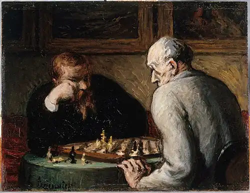 The Chess Players (c. 1863–67), oil on canvas, 24 x 32&nbsp;cm., Petit Palais