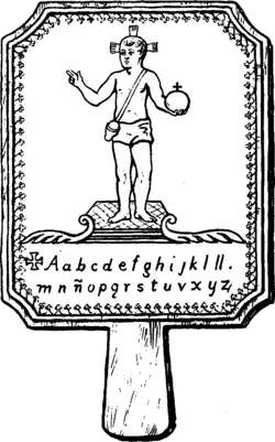 Image 5An early Mexican hornbook pictured in Tuer's History of the Horn-Book, 1896. (from Children's literature)