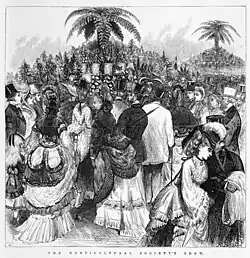 'The Horticultural Society's Show', wood engraving by Thomas Carrington and Robert Bruce, published in The Illustrated Australian News for Home Readers, 5 December 1872.