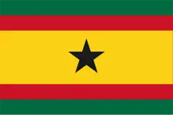 House flag of Ghana's former national shipping carrier, the Black Star Line