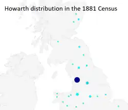 Howarth in the 1881 census