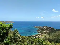 Hull Bay, as seen from a hill above