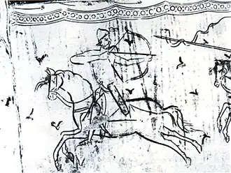 Fresco about a Hungarian warrior (Italy)
