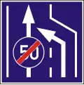 E-002 End of minimum speed limit on the lane