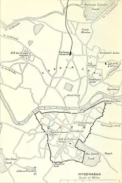 Map of Hyderabad, 1911