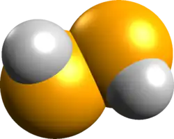 Hydrogen diselenide’s space filling model