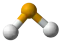 Ball-and-stick model of hydrogen selenide molecule