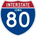 Interstate 80 (Iowa) route marker