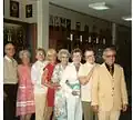 Group photo of the IAAA in 1979, left to right: Henry Gundling, Peg Seller, Marge Sharpe, Beulah Gundling, Kay Curtis, Norma Prince, Lee Vanderpool, Vaughan Baird