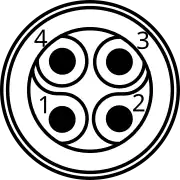 M12 F-coding, 2-4 pins, 300&nbsp;Vdc 16&nbsp;A