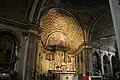 Foreshortened side view of the false apse of San Satiro