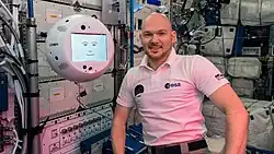 Alexander Gerst with CIMON