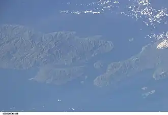 Map showing the Alor Strait