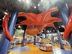Octopus sculpture in the gift store.