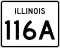 Illinois Route 116A marker