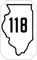 Illinois Route 118 marker