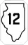 Illinois Route 12 marker