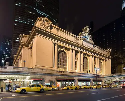 Beaux-Arts - Grand Central Terminal, New York City, by Reed and Stem and Warren and Wetmore, 1903[109]