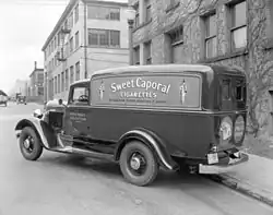 Imperial Tobacco truck advertising Sweet Caporal cigarettes, 1935.