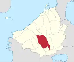 Map of Cavite with Indang highlighted