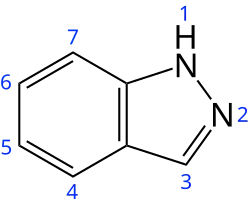 Skeletal formula with numbering convention