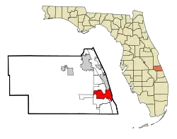 Location in Indian River County and the state of Florida