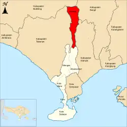 Location in Badung Regency