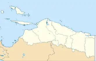 Location of Lake Sentani in West Papua