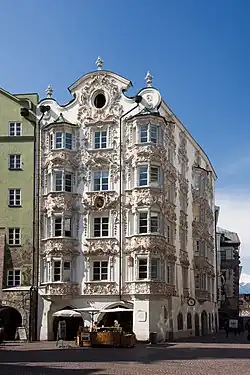Rococo&nbsp;– Helbling House, Innsbruck, Austria, originally Gothic town house from the 15th century, renovated at the beginning of the 18th, and finished in 1732 by Anton Gigl