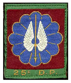 Shoulder Arm Insignia of the 25th Parachute Division of France