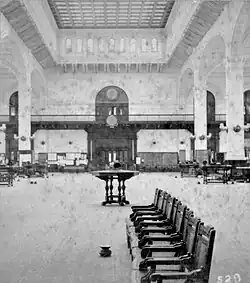 One room on the main floor with seats