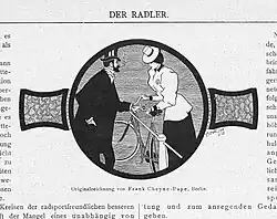 Illustration by Frank C. Papé in Radlerin und Radler magazine. (1898)