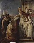 Meeting of St Germanus of Auxerre with Genevieve of Paris, 1821
