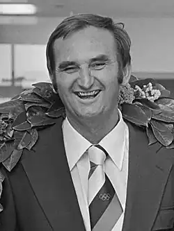 Hall of Fame coach Ivo Trumbić led Olympiacos to the 1971 title.[142]