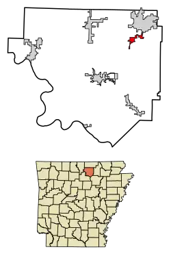 Location of Franklin in Izard County, Arkansas