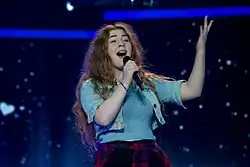 Zena Donnelly during the rehearsals in Valletta (2016)