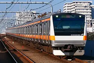 Rapid trains on the Chūō Main Line using the general commuter type (E233 series)