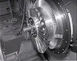 20&nbsp;in (510&nbsp;mm) diameter rotor and bypass stator