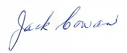 Jack Cowan signature