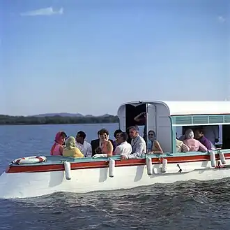 Kennedy takes a boat ride on Lake Pichola in Udaipur, India