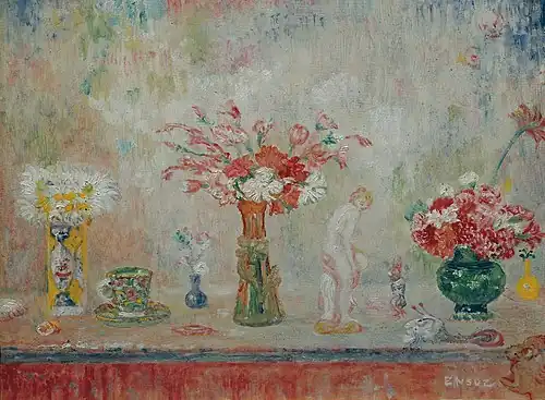 Fantastic Still Life (c. 1917), oil on canvas, 16 × 21.5&nbsp;cm, Österreichische Galerie Belvedere, Vienna