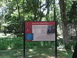 Jamestown Island Drive sign